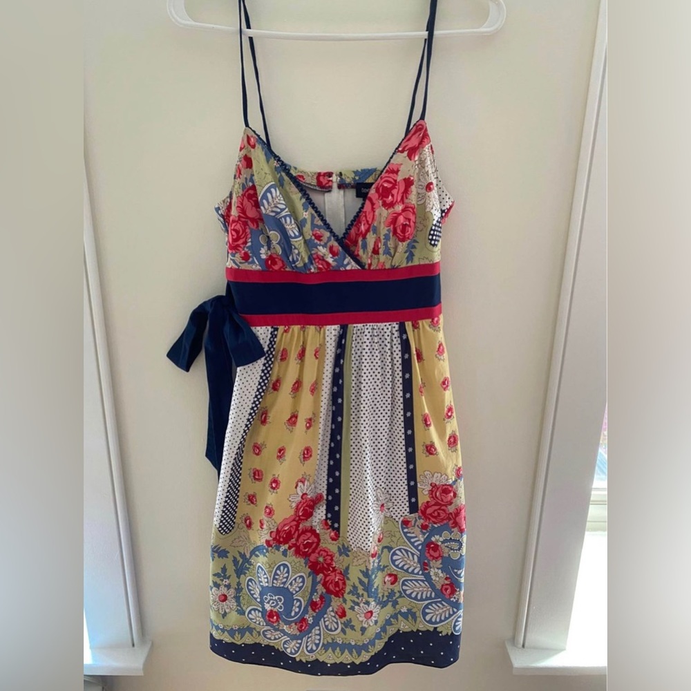 Teeze Me Paisley Floral and Polka Dot Dress, Juniors Size 7
